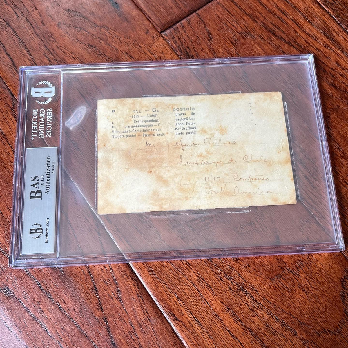 MARK TWAIN / SAMUEL L. CLEMENS * BAS Beckett * Signed Postcard Photo Autograph