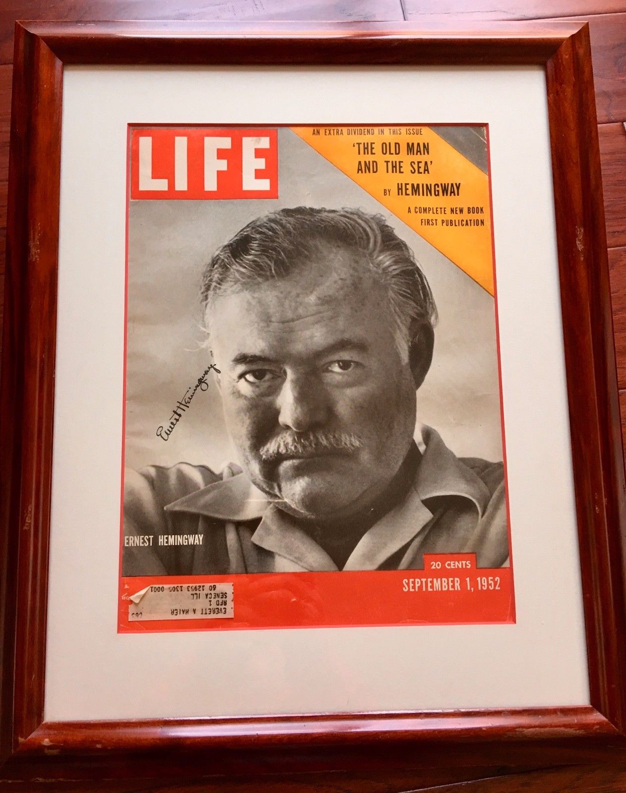 ERNEST HEMINGWAY Autograph OLD MAN & THE SEA First Publication LIFE Book SIGNED