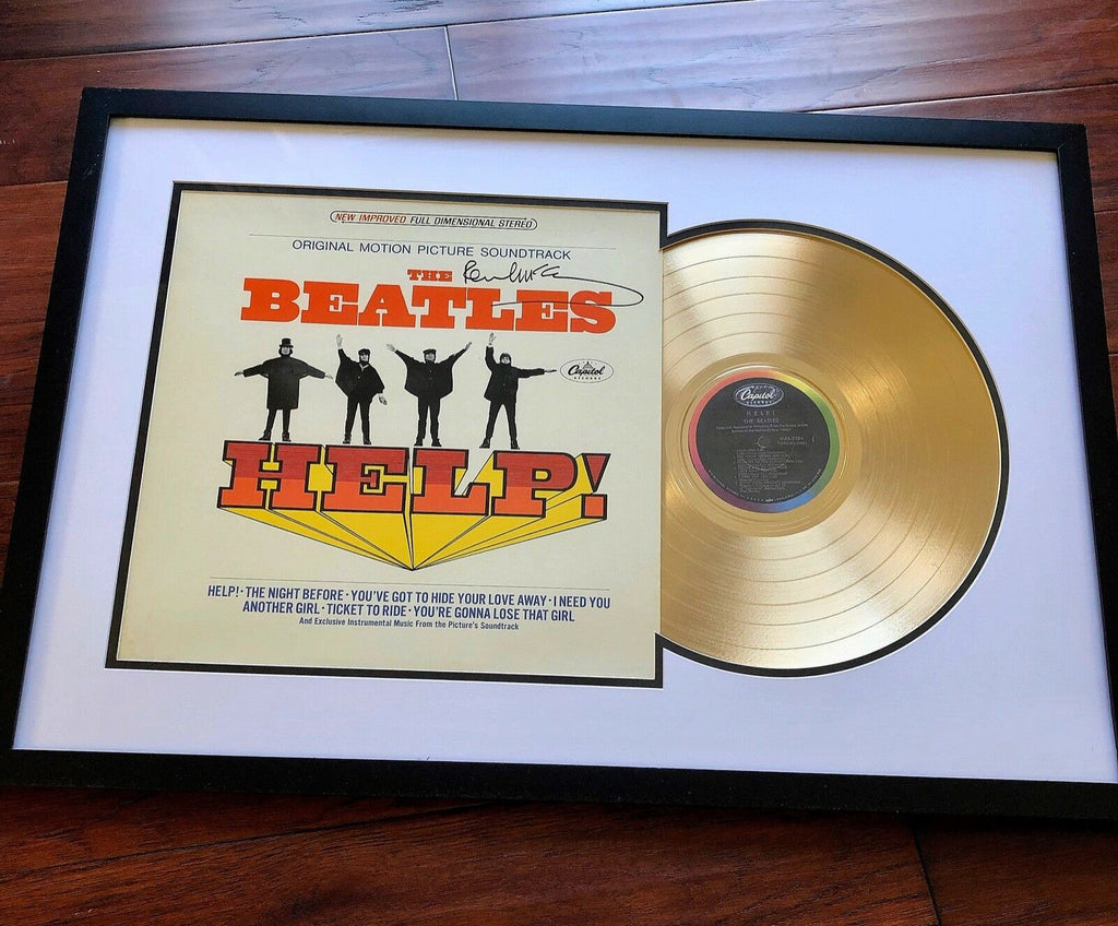 PAUL MCCARTNEY * Perry Cox * Beatles Autograph HELP Gold Album * LP SIGNED