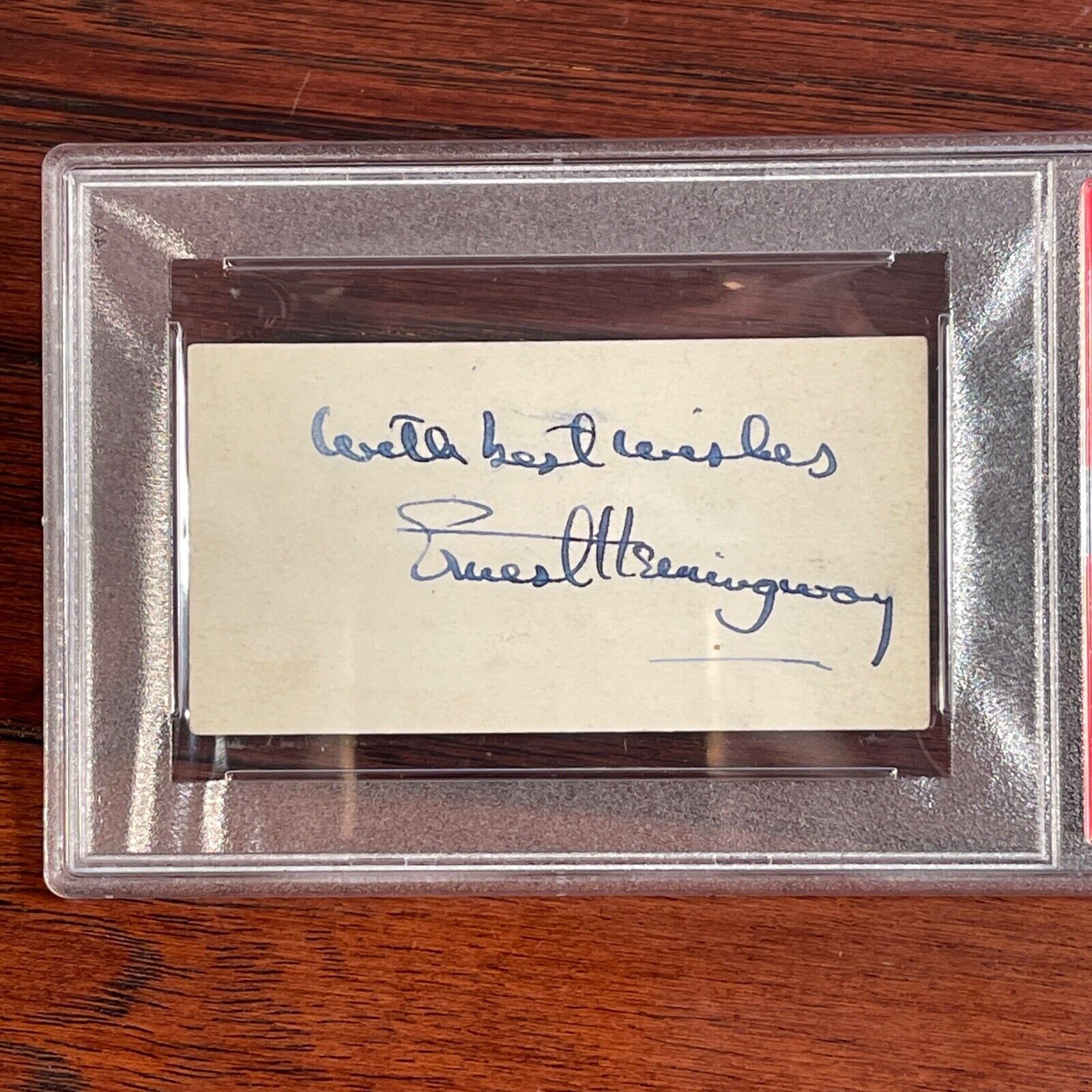 ERNEST HEMINGWAY * PSA/DNA * Autograph Calling Card Signed