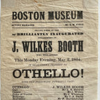 JOHN WILKES BOOTH * Authentic OTHELLO Playbill * 1864 * Abraham Lincoln