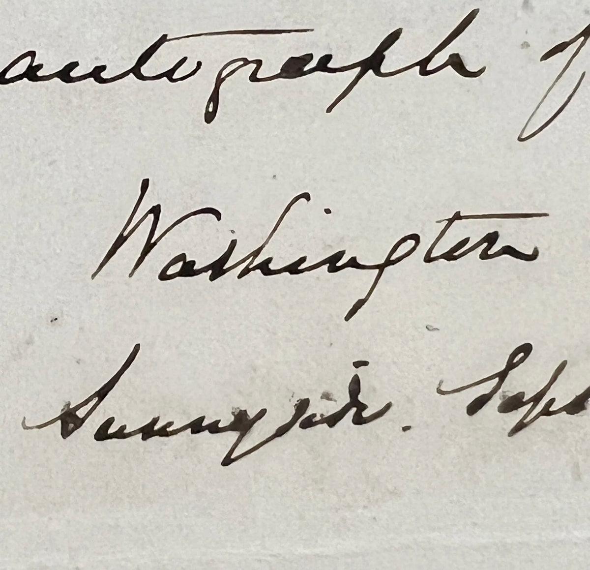 WASHINGTON IRVING * JSA LOA * Signed Autograph Page Inscribed from Sleepy Hallow