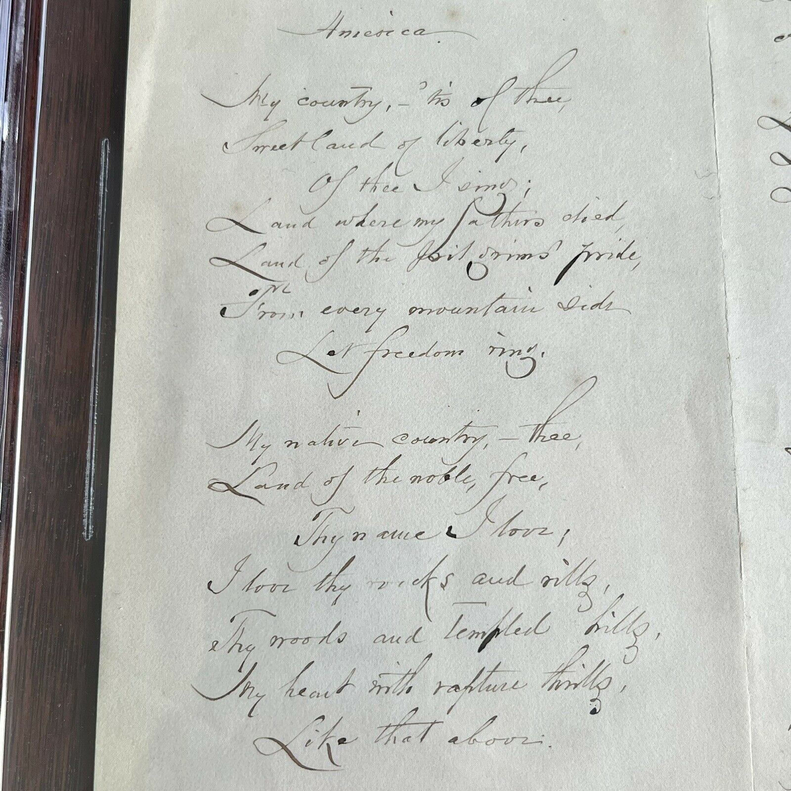 SAMUEL FRANCIS SMITH *Beckett BAS * America / My Country 'Tis of Thee AUTOGRAPH