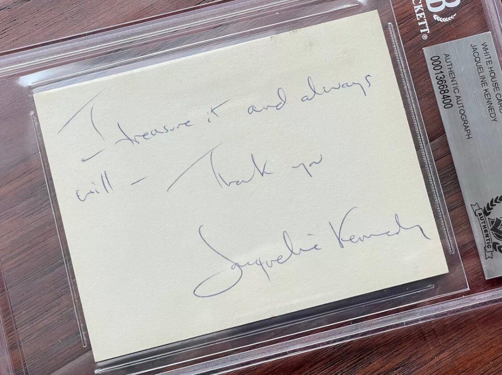 JACQUELINE KENNEDY * WHITE HOUSE NOTE * Autograph Hand SIGNED * As First Lady