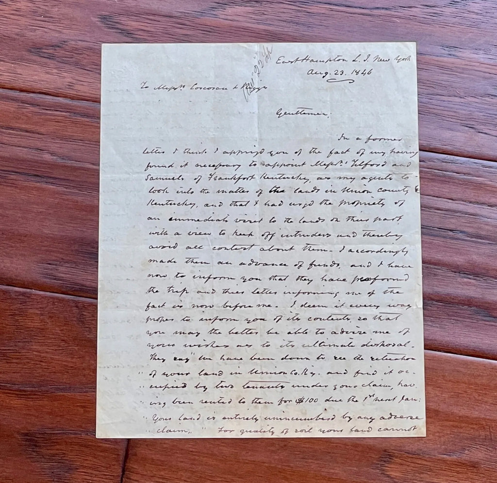 JOHN TYLER * PSA * Autograph Letter Signed Seeks Banker's Advice on Land Deal