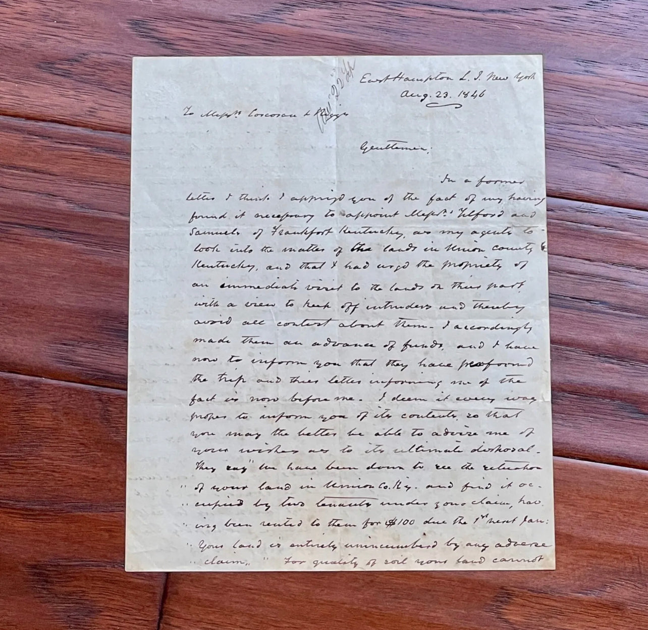 JOHN TYLER * PSA * Autograph Letter Signed Seeks Banker's Advice on Land Deal