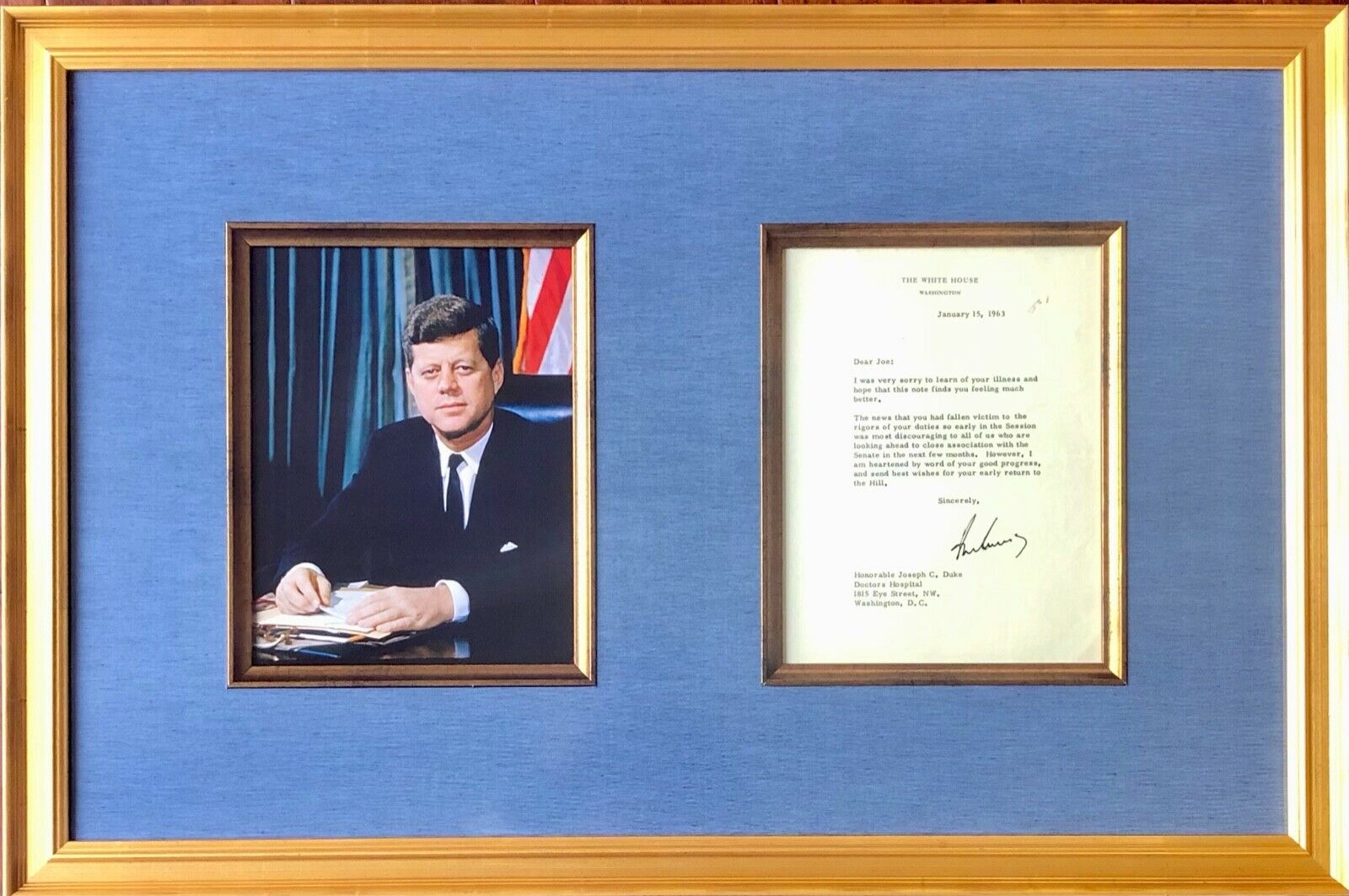JOHN F. KENNEDY * JSA LOA * WHITE HOUSE AUTOGRAPH Letter SIGNED * 1963