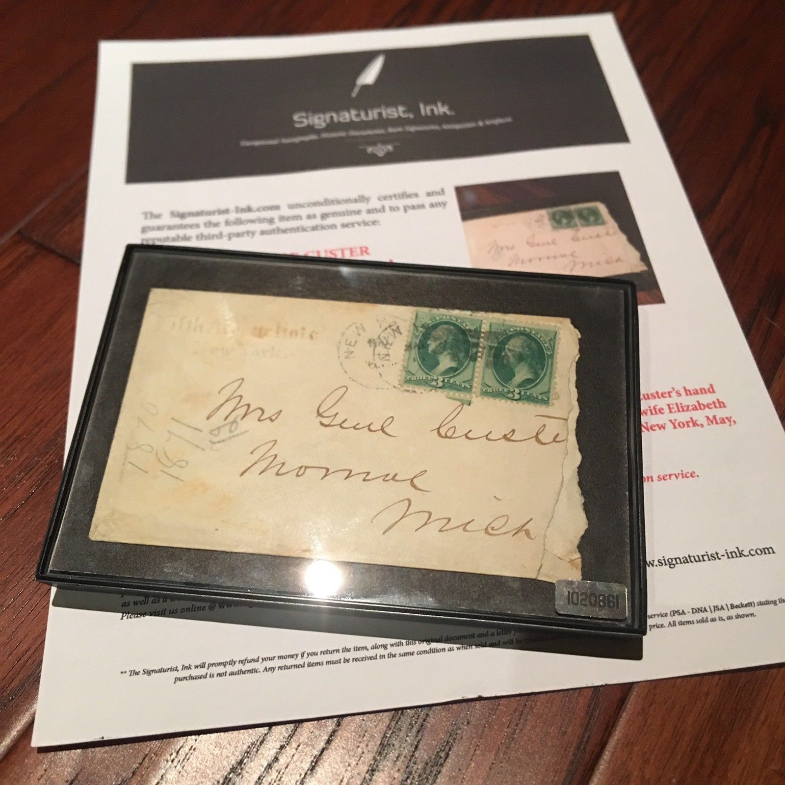 GEORGE CUSTER * Handwritten AUTOGRAPH SIGNED * Last Stand * Little Big Horn