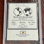 RICHARD NIXON * PSA/DNA * Autograph APOLLO 11 Earth Plaque Signed * KAPTON FOIL