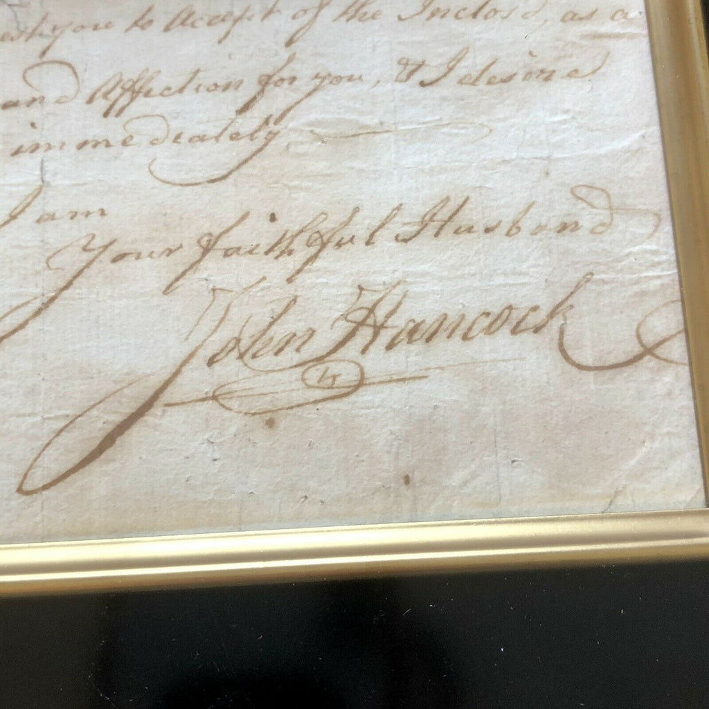 JOHN HANCOCK * JSA LOA * Handwritten Autograph Personal Letter To Wife Signed