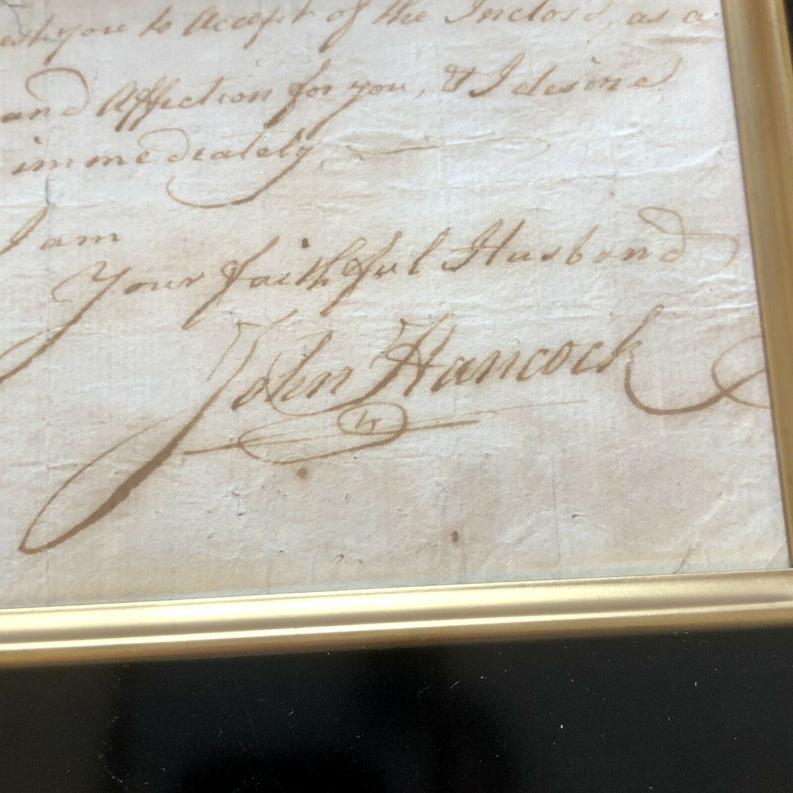 JOHN HANCOCK * JSA LOA * Handwritten Autograph Personal Letter To Wife Signed