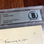 THOMAS EDISON * BAS Beckett Slabbed Autograph * Lengthy Handwritten Poem Signed