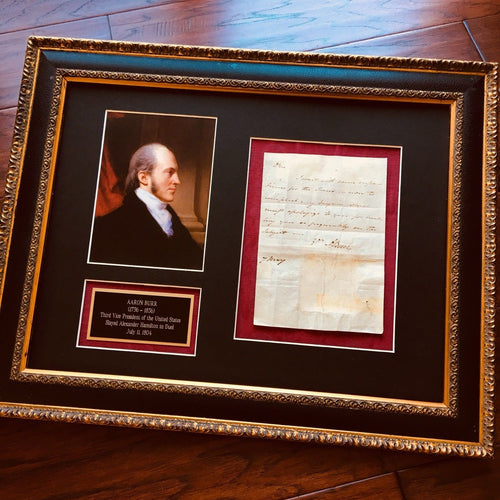 AARON BURR * Handwritten AUTOGRAPH LETTER Signed * Dueled ALEXANDER HAMILTON