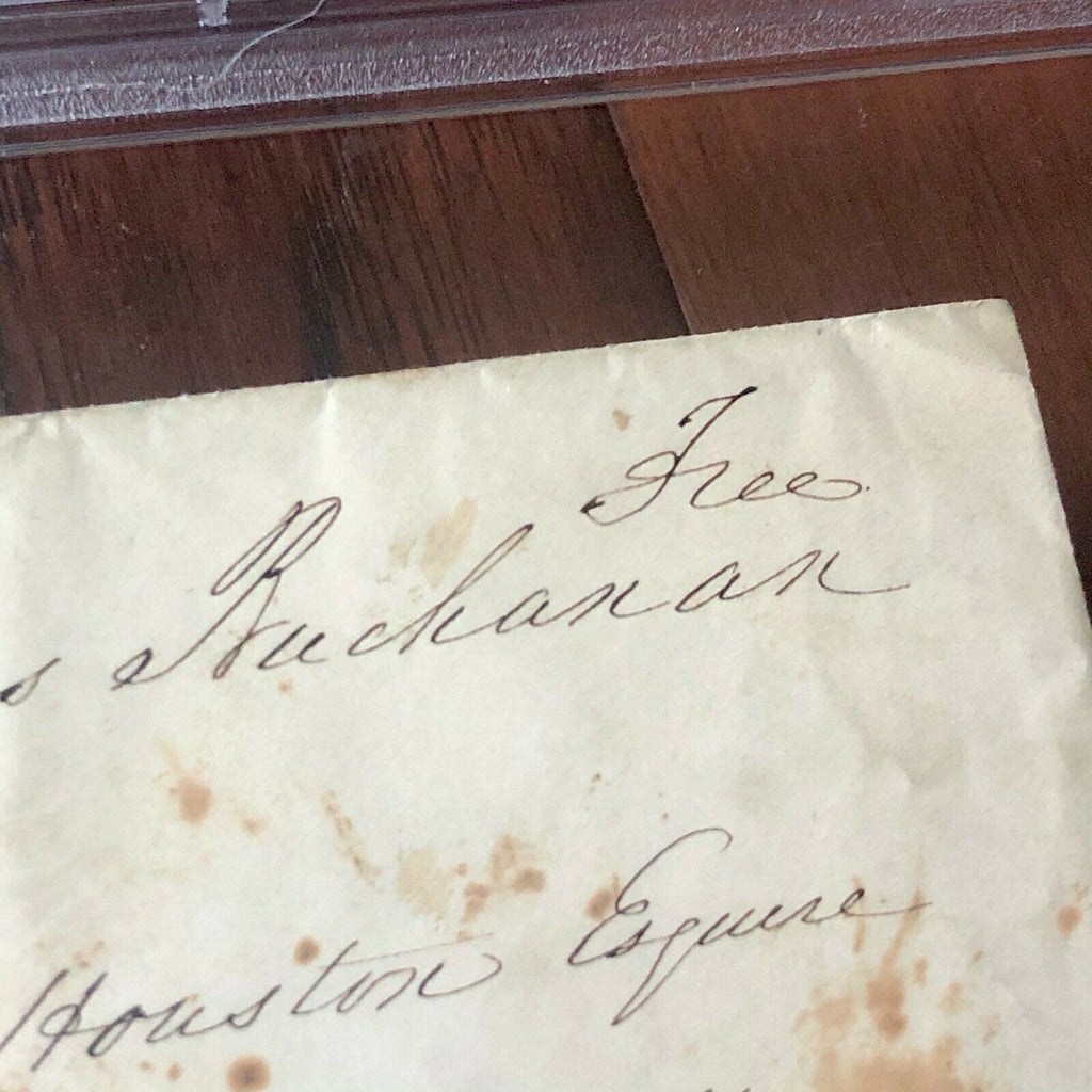 JAMES BUCHANAN * PSA/DNA Slab * Hand SIGNED AUTOGRAPH Envelope * Encapsulated