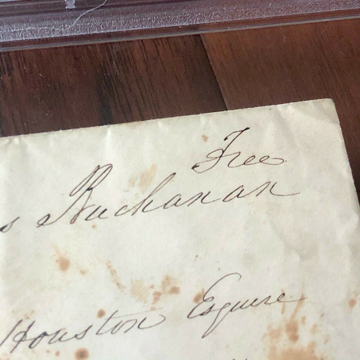 JAMES BUCHANAN * PSA/DNA Slab * Hand SIGNED AUTOGRAPH Envelope * Encapsulated