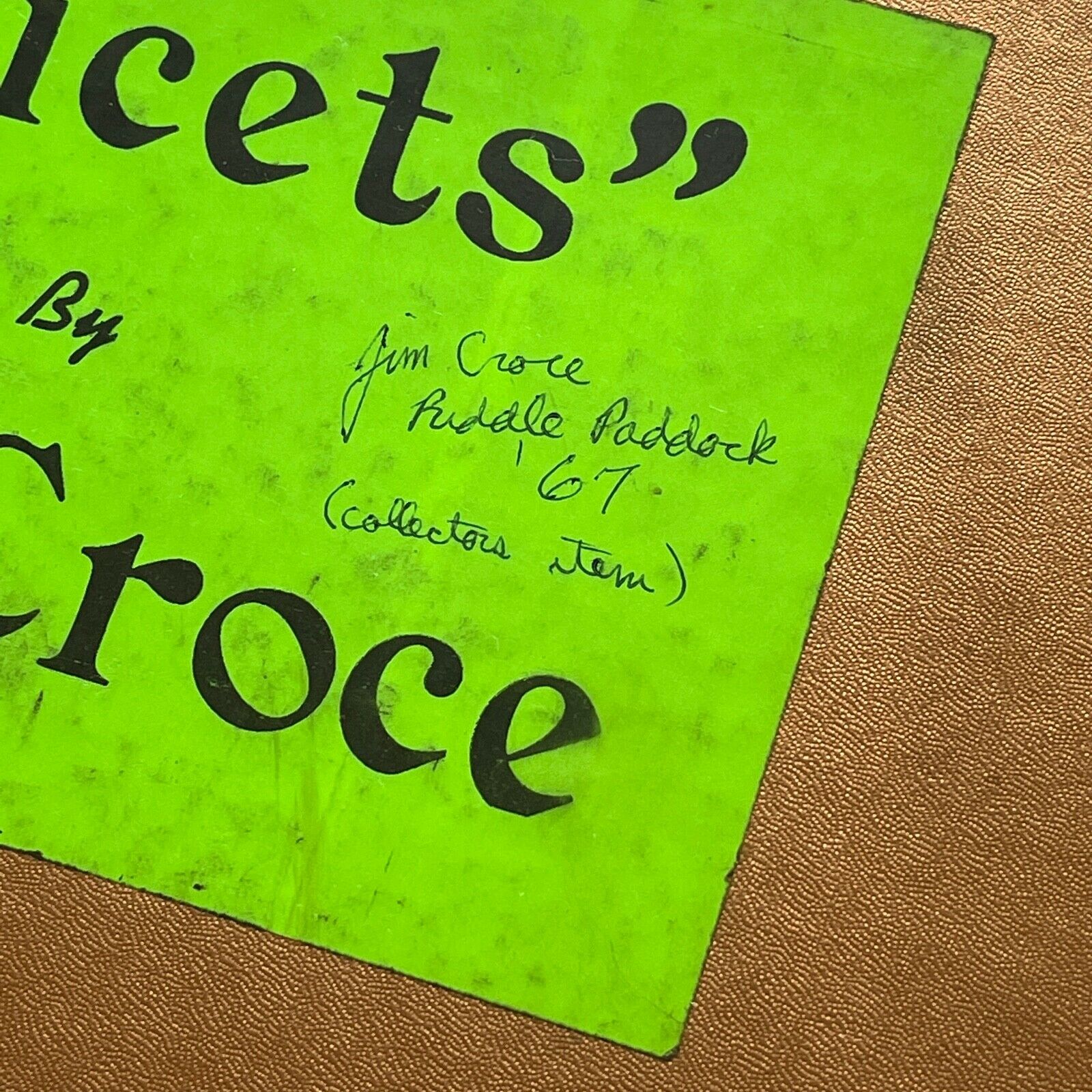 JIM CROCE * JSA * Scarce AUTOGRAPH Debut Album "Facets" Signed * 1 of 500 copies
