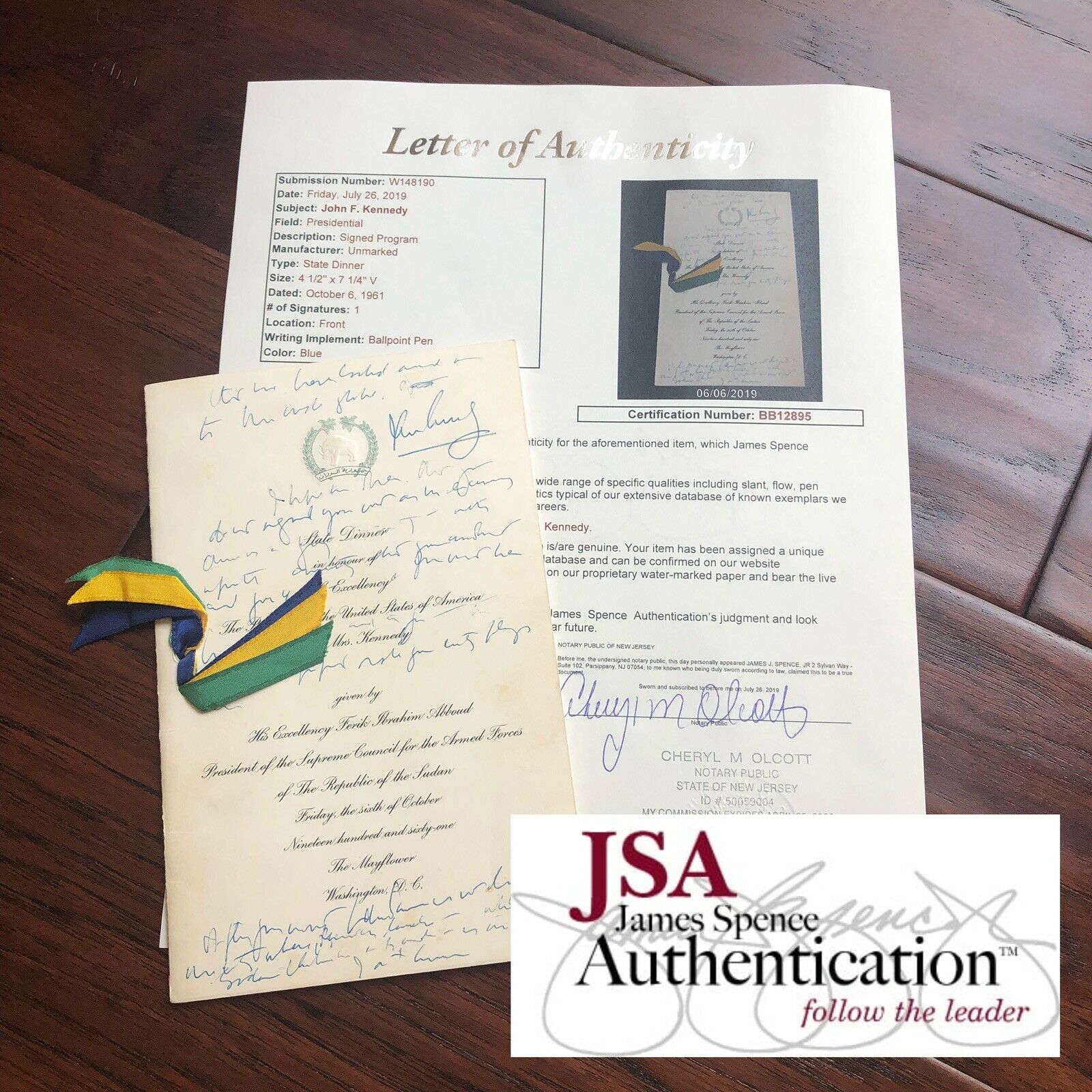 JOHN F KENNEDY * JSA LOA * 4 Pg Handwritten Speech Signed As President Autograph