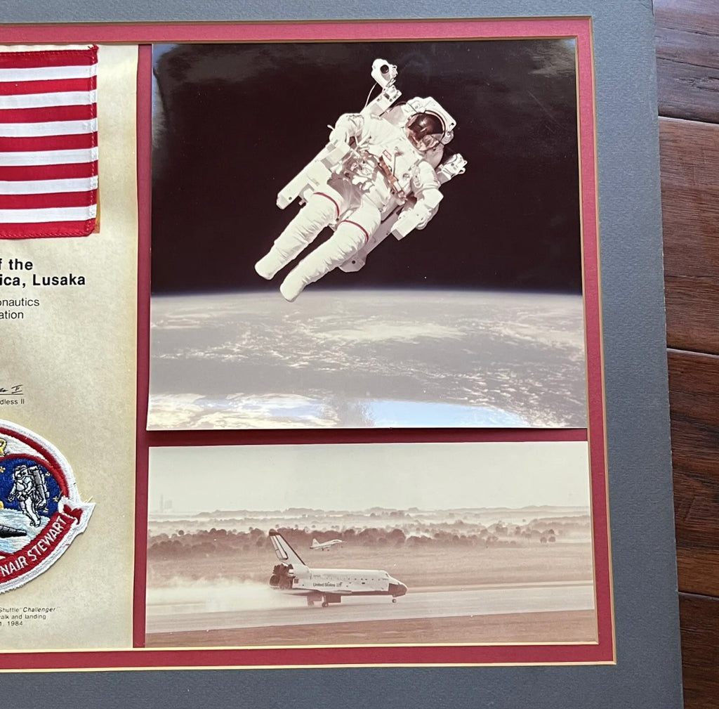 STS 41-B * JSA * Bruce McCandless Certified Flown Flag & Patch Autograph Signed