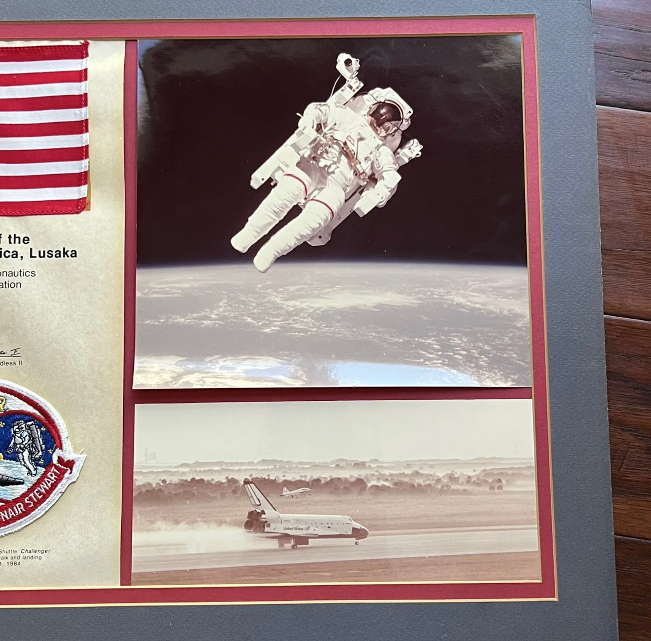 STS 41-B * JSA * Bruce McCandless Certified Flown Flag & Patch Autograph Signed
