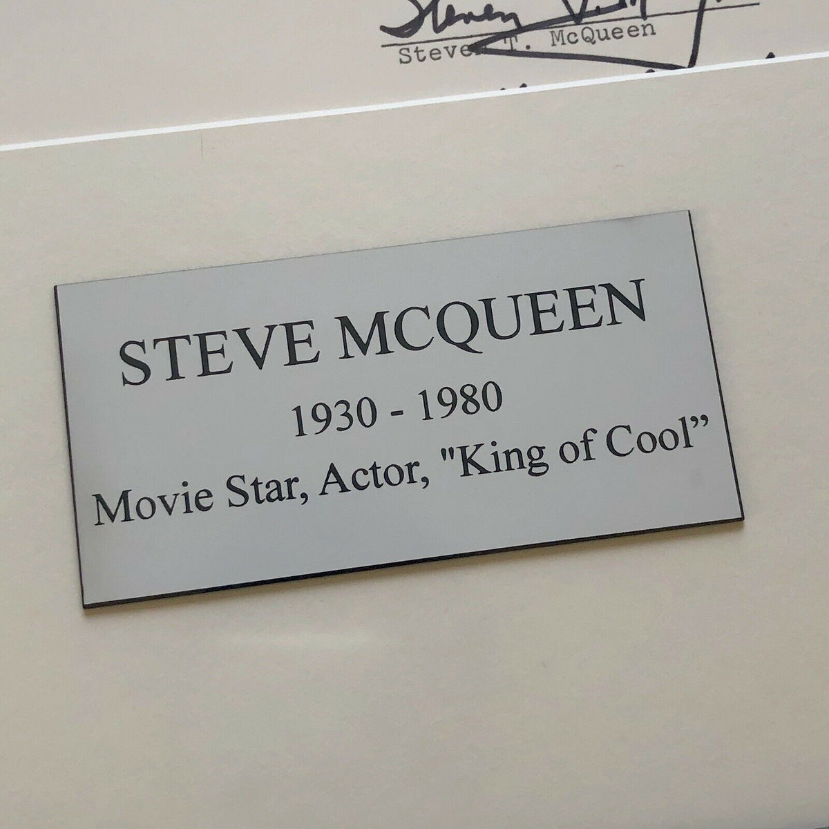 STEVE MCQUEEN * Signed Production Document Contract Autograph * Movie Actor