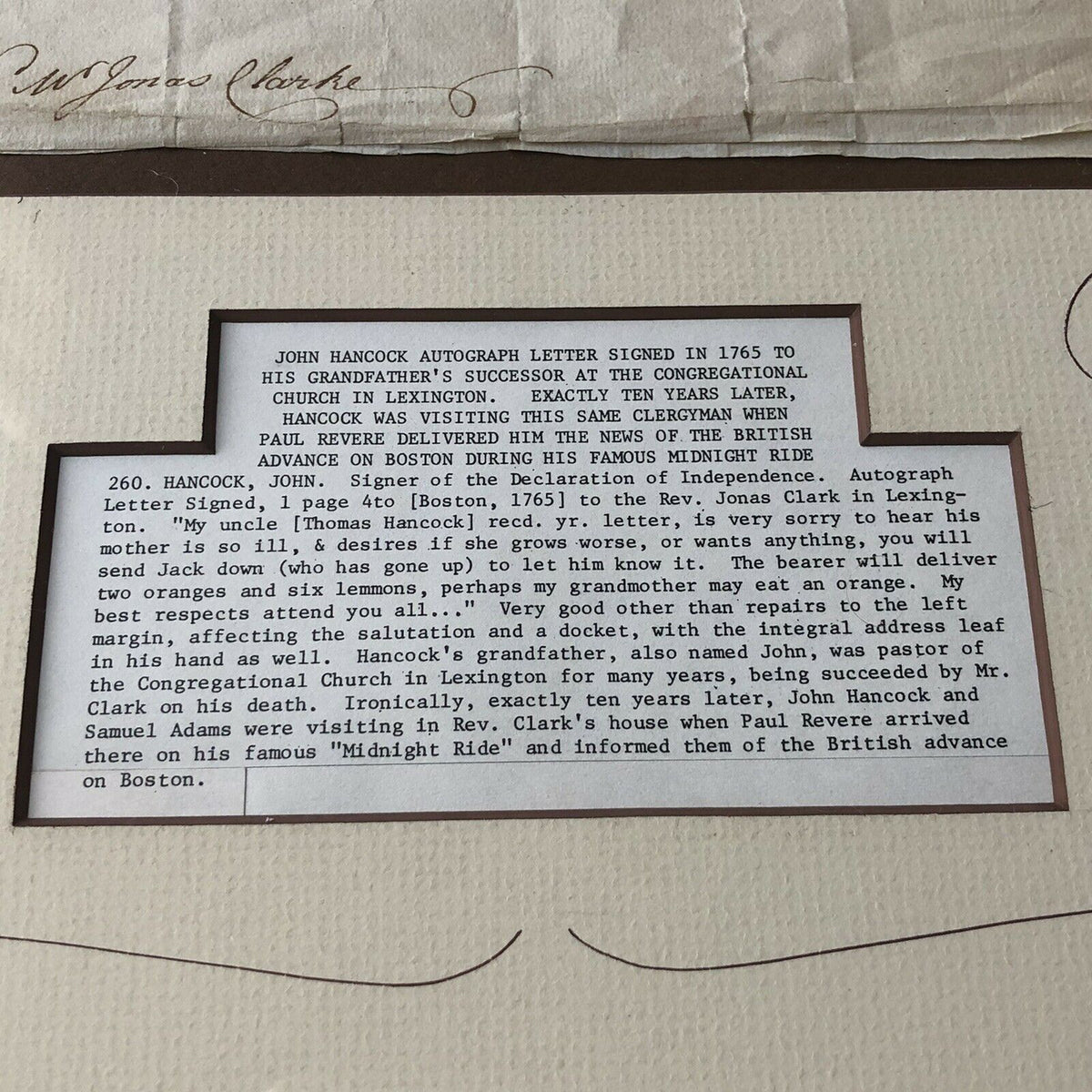 JOHN HANCOCK * PSA/DNA * Handwritten Autograph Letter Signed SLAVERY Content *