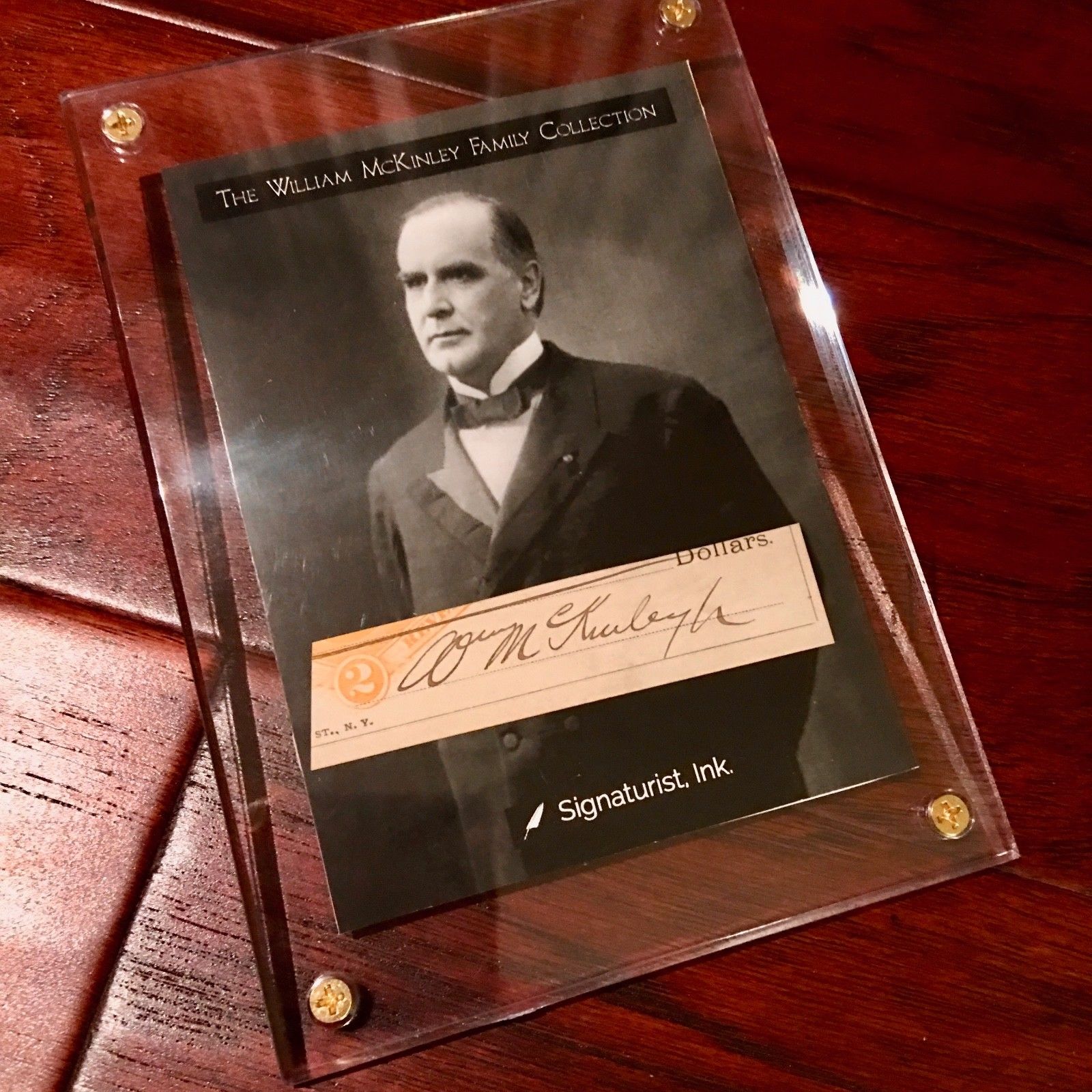 WILLIAM McKINLEY * AUTOGRAPH Cut Signed * McKinley Family Collection COA