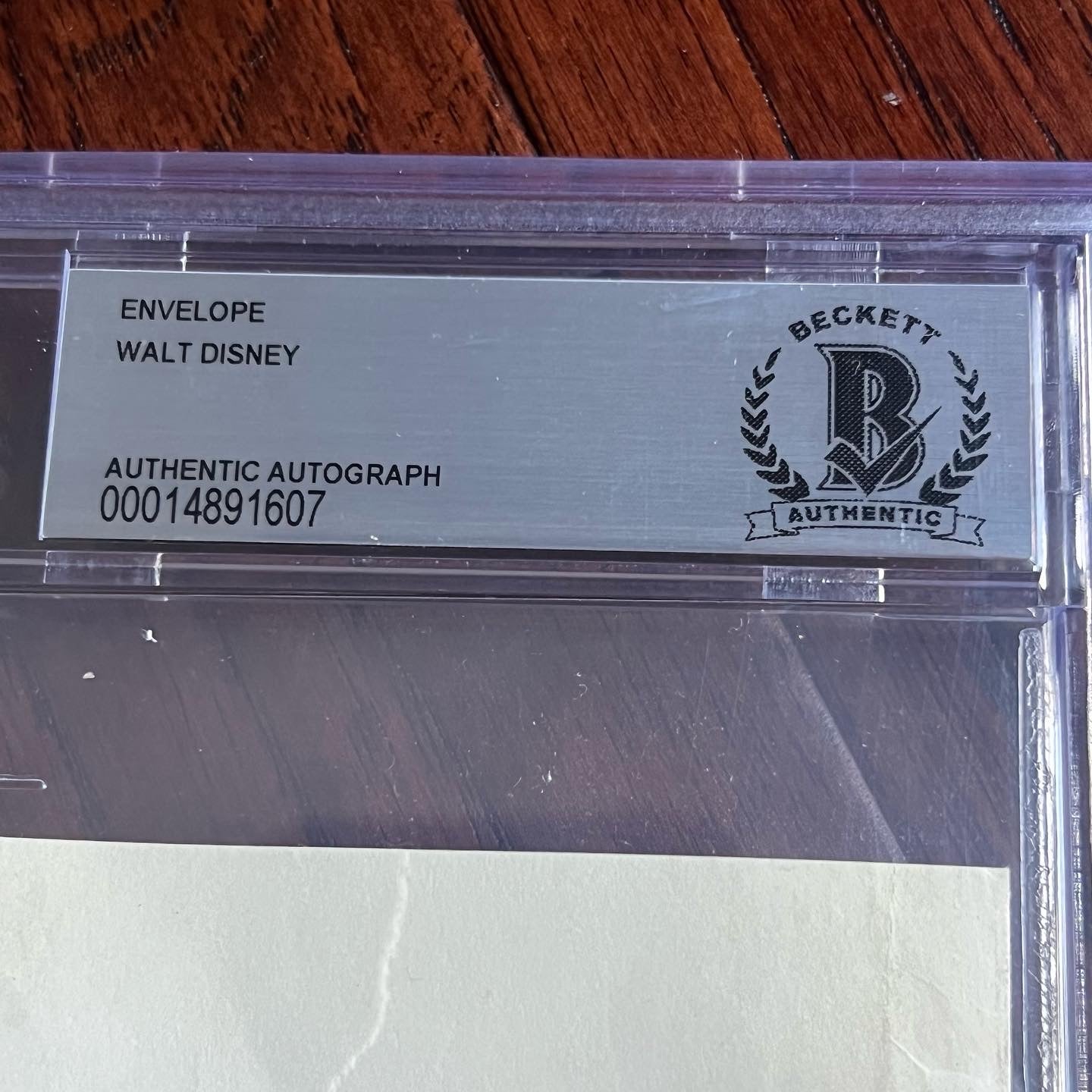 WALT DISNEY * Beckett BAS * Huge 7.5” ASPCA Autograph Envelope Signed Signature