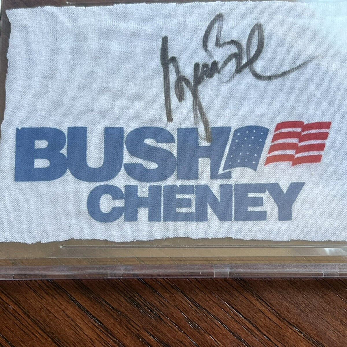 GEORGE W. BUSH * BAS Beckett Slab * Cut Autograph Signature Signed on Fabric