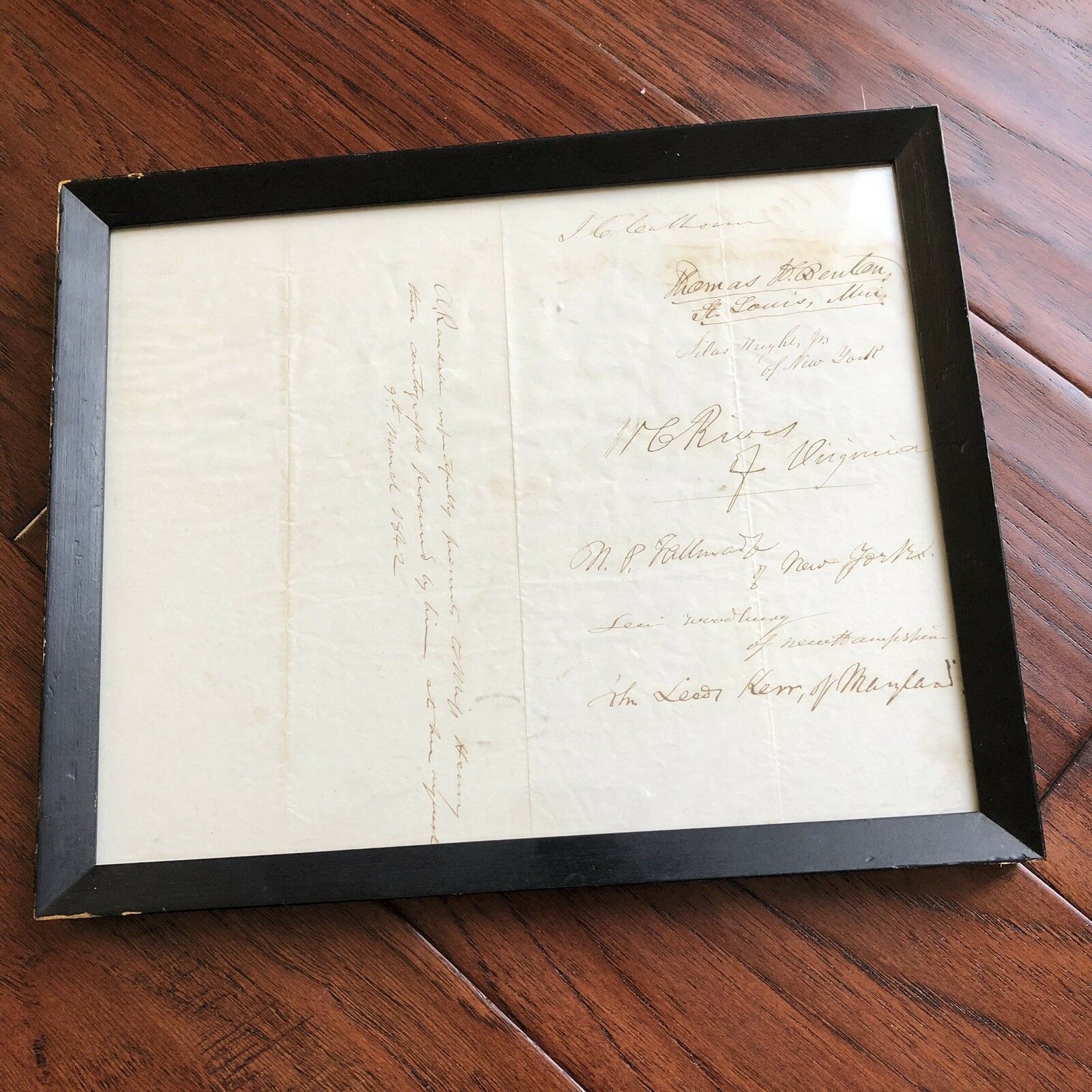 JOHN QUINCY ADAMS & MILLARD FILLMORE + Others * Hand Signed Autograph Pages *