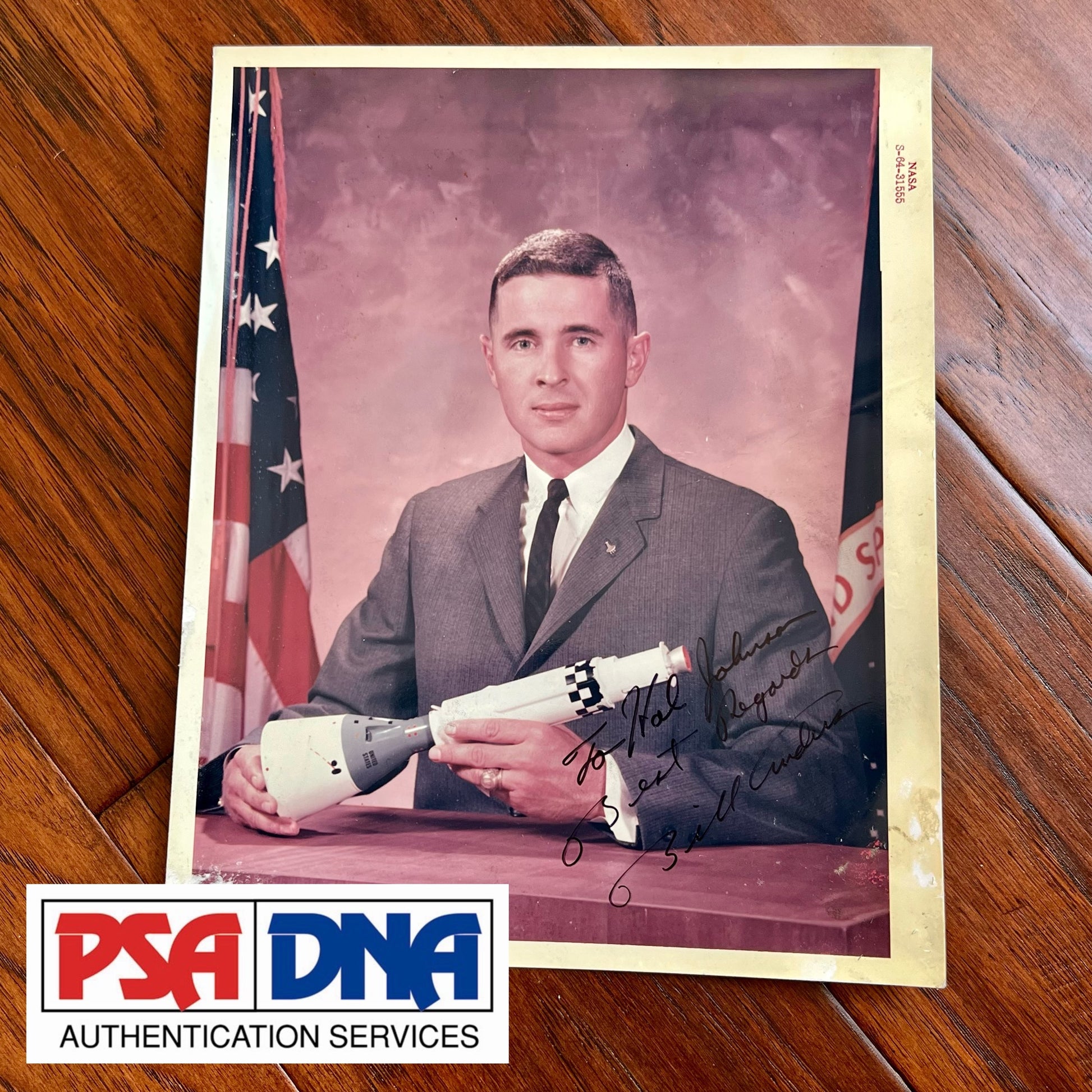 BILL ANDERS * PSA/DNA * Signed Red Number Photo Autograph * William Apollo 8