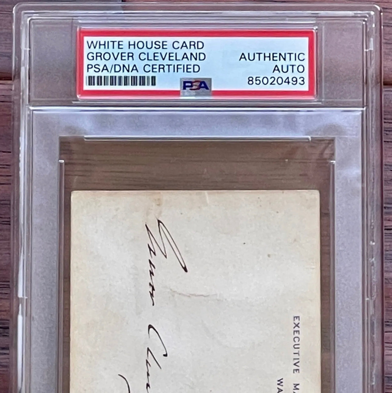 GROVER CLEVELAND * PSA/DNA Executive Mansion Autograph Card Signed as PRESIDENT