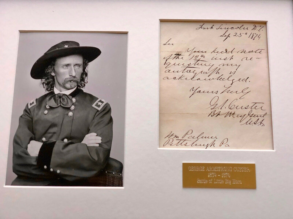 GEORGE CUSTER * BAS * Scarce Handwritten AUTOGRAPH Letter SIGNED Little Bighorn