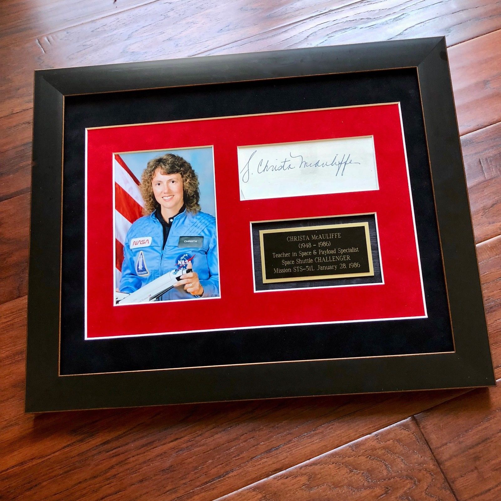 CHRISTA MCAULIFFE * JSA COA * Cut Autograph SIGNED * Challenger STS 51L