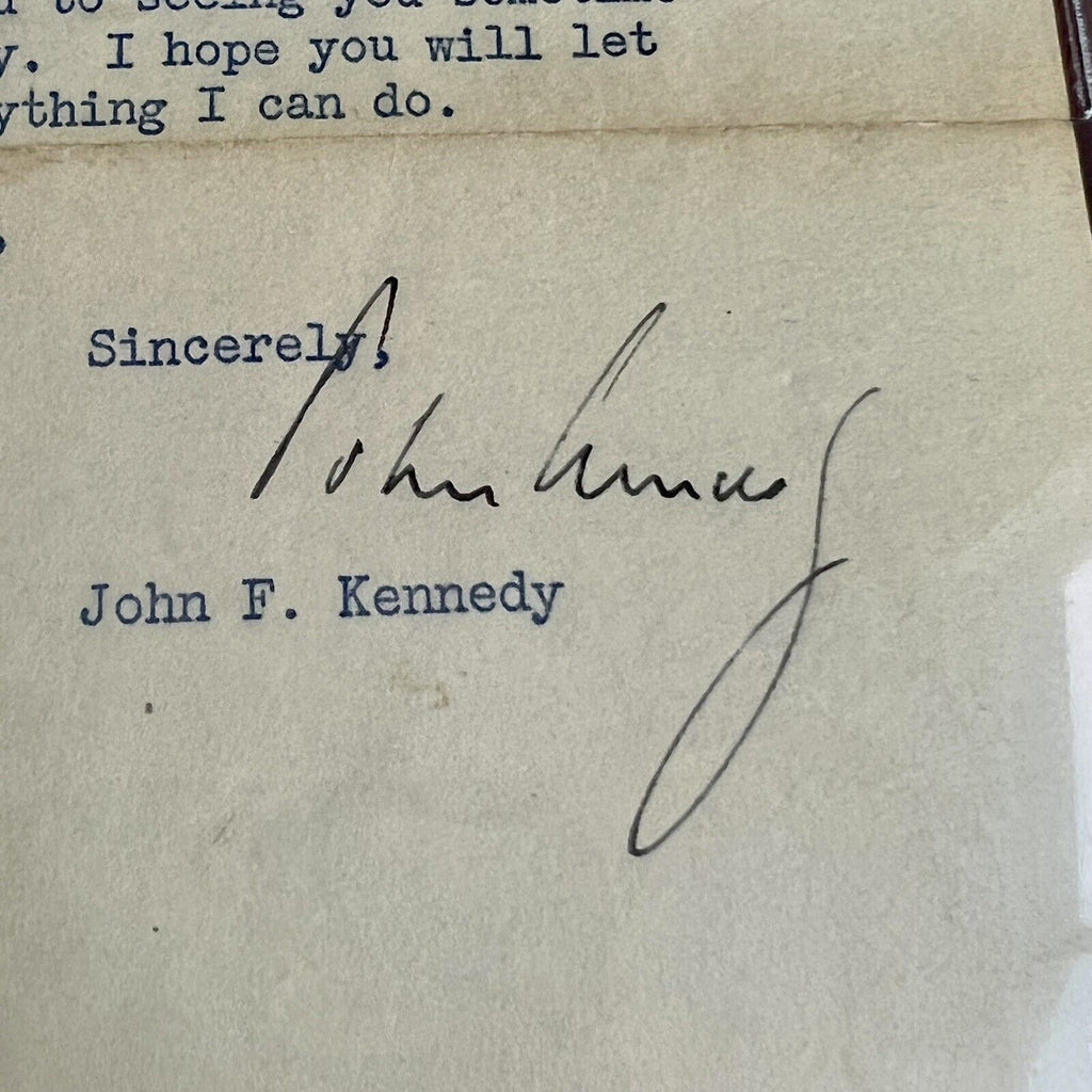 JOHN F. KENNEDY * Beckett BAS * Autograph Senate Letter Re: Eisenhower Signed