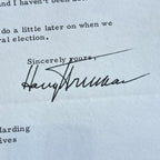HARRY TRUMAN * JSA LOA * Signed Letter from 1961 Autograph Full Signature