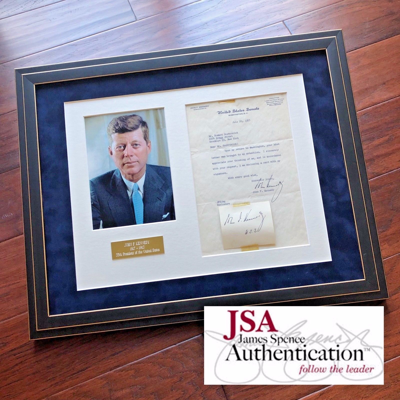 JOHN F KENNEDY * JSA COA * Authentic Double (2x) Signed To Autograph Collector