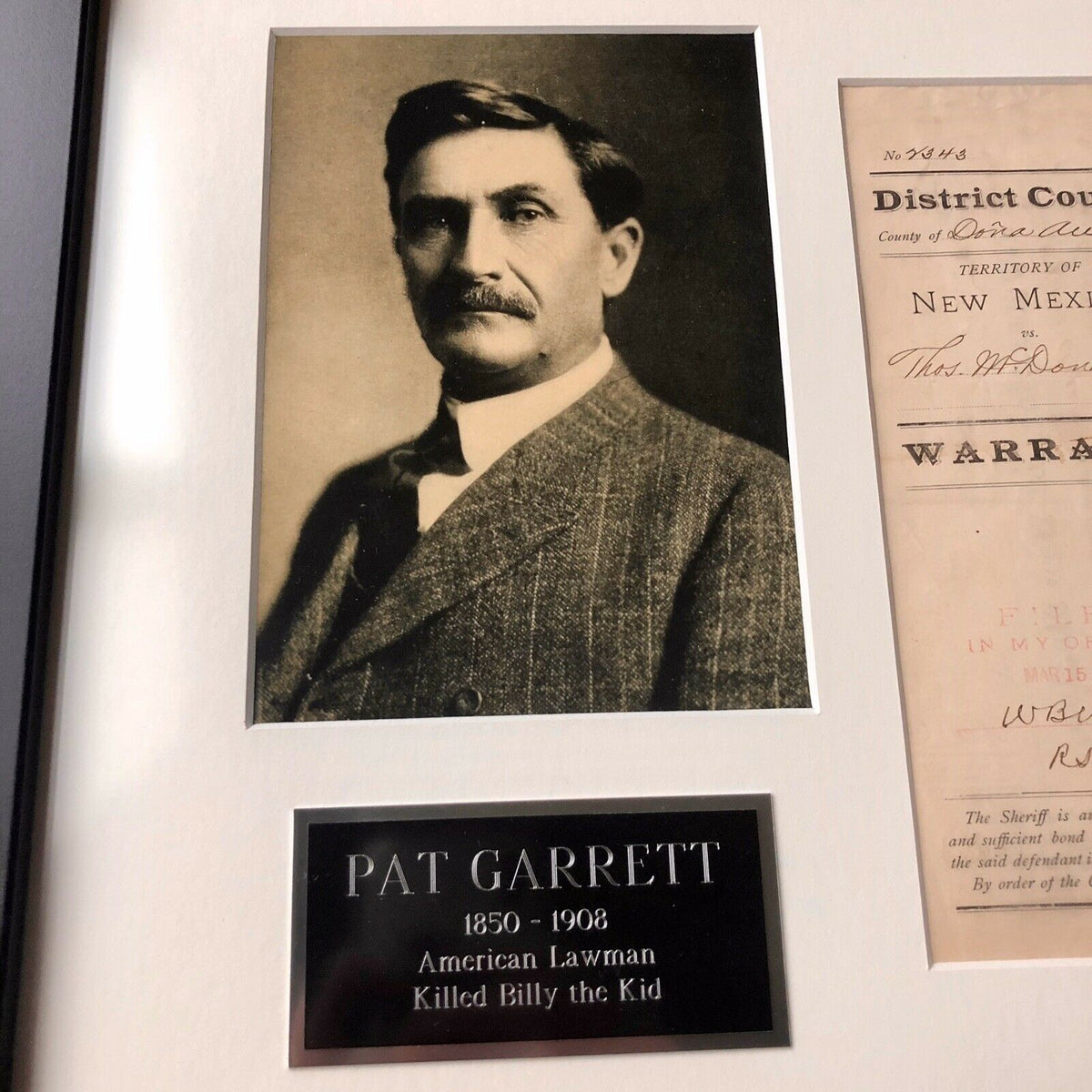 PAT GARRETT * PSA/DNA LOA * Autograph Warrant Signed * Billy the Kid Sheriff