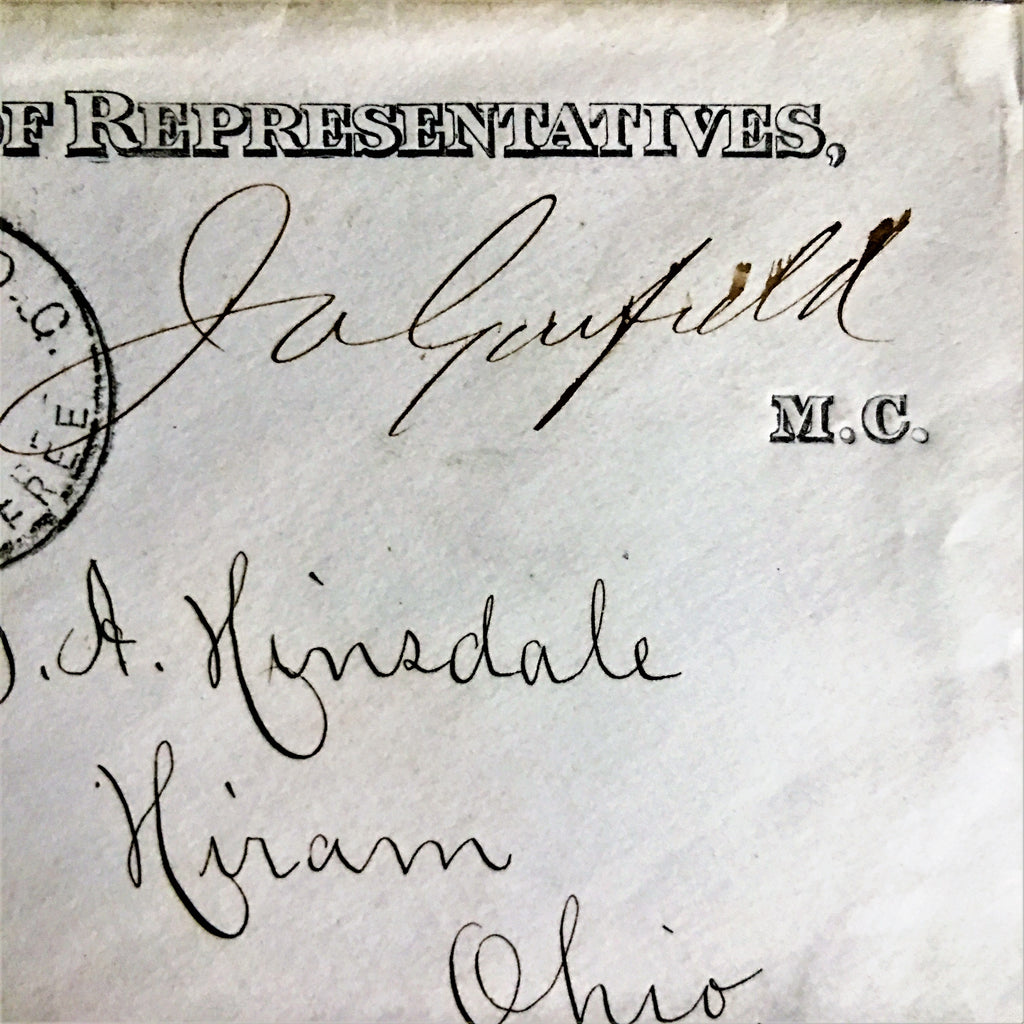 JAMES A. GARFIELD * Rare AUTOGRAPH Signed * Free Frank Envelope * President