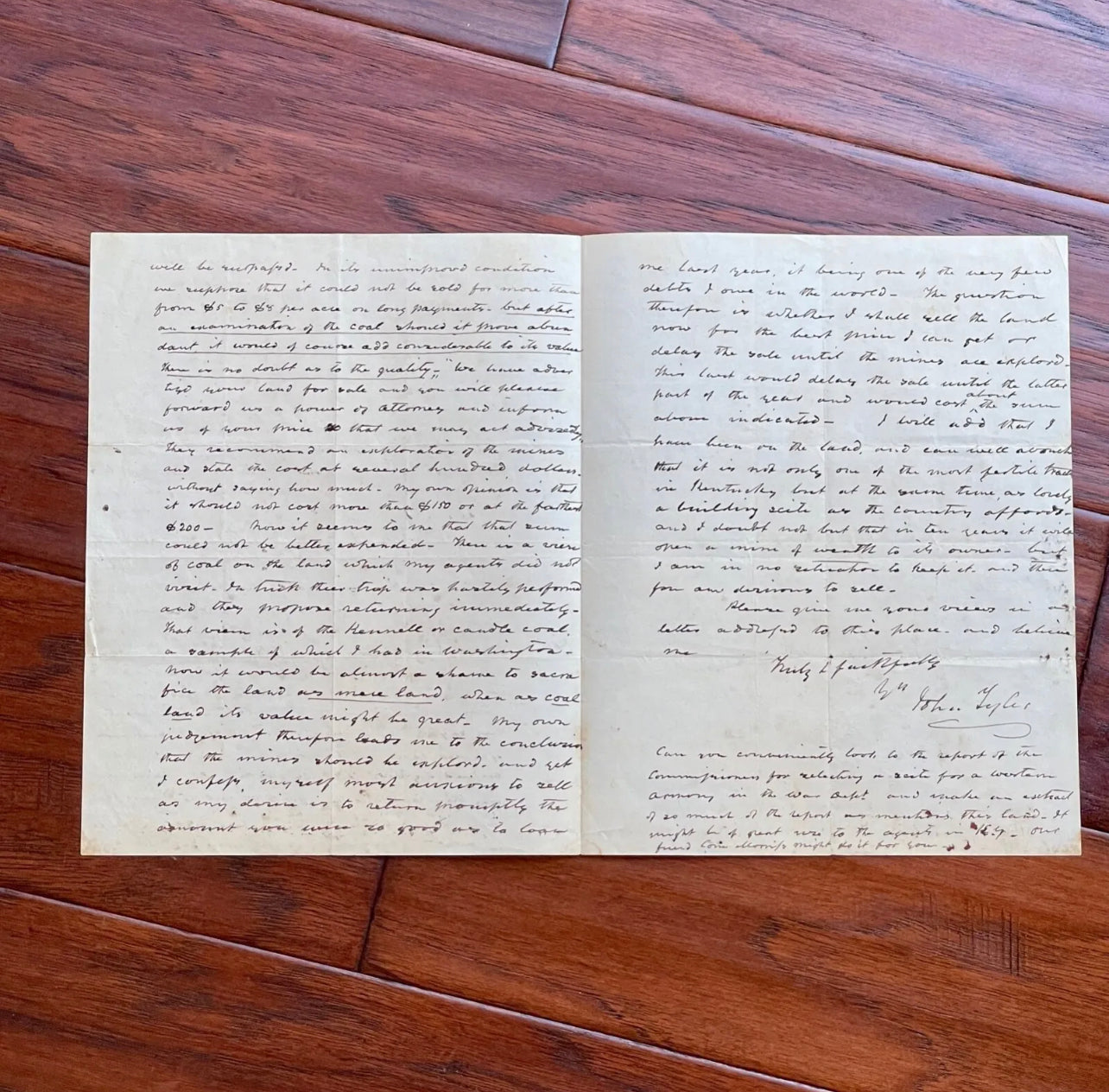JOHN TYLER * PSA * Autograph Letter Signed Seeks Banker's Advice on Land Deal