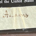 JOHN QUINCY ADAMS * PSA/DNA * Autograph Cut Signature CUSTOM CARD Signed