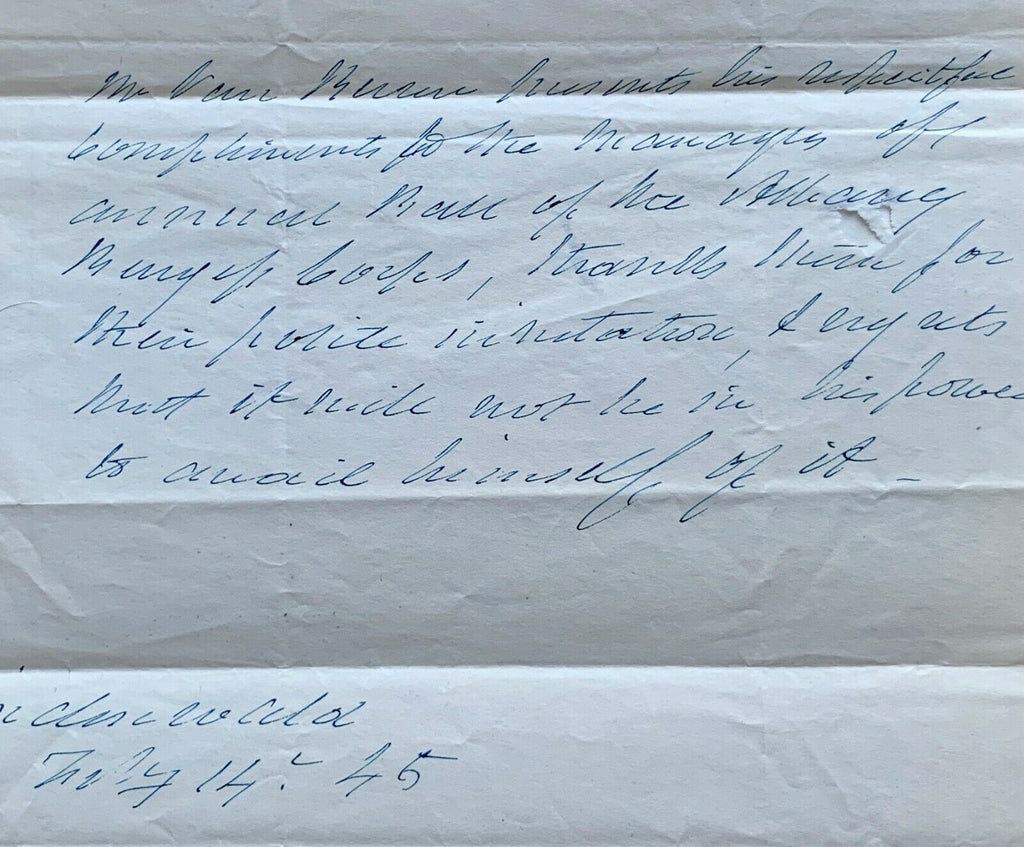 MARTIN VAN BUREN * JSA * Handwritten AUTOGRAPH Letter SIGNED