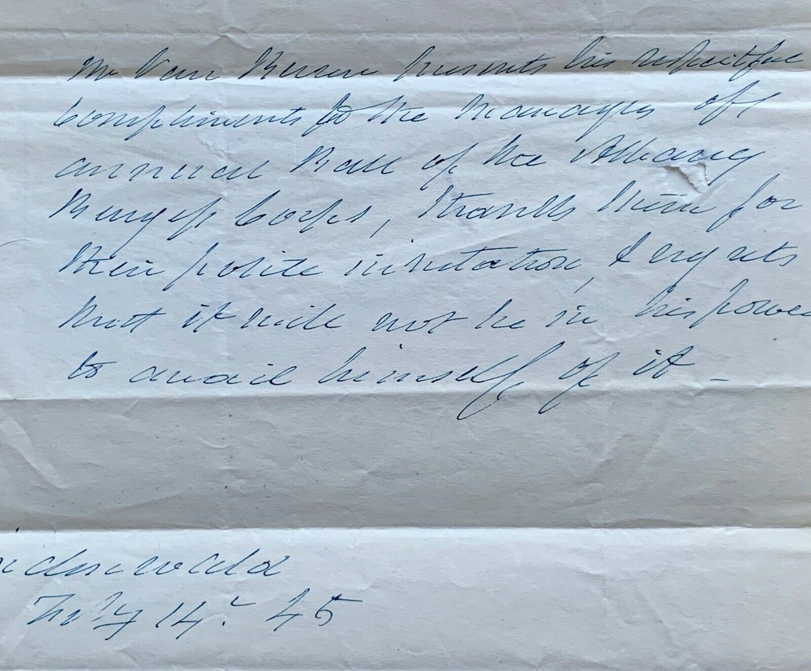 MARTIN VAN BUREN * JSA * Handwritten AUTOGRAPH Letter SIGNED