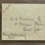 FLORENCE NIGHTINGALE * PSA/DNA * AUTOGRAPH Envelope SIGNED * To Red Cross Member