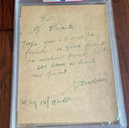 HARRY HOUDINI * PSA * Autograph Humorous Note Signed * Magician & Escape Artist