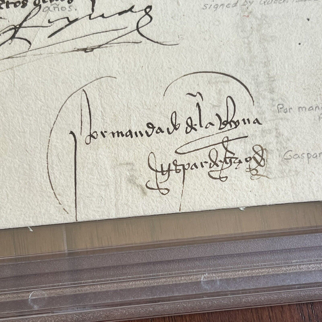QUEEN ISABELLA I * PSA/DNA * Signed During Columbus 3rd Voyage Autograph