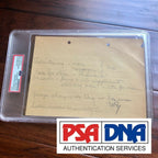 Thomas Edison * PSA/DNA Slab * Autograph Handwritten Note Signed *