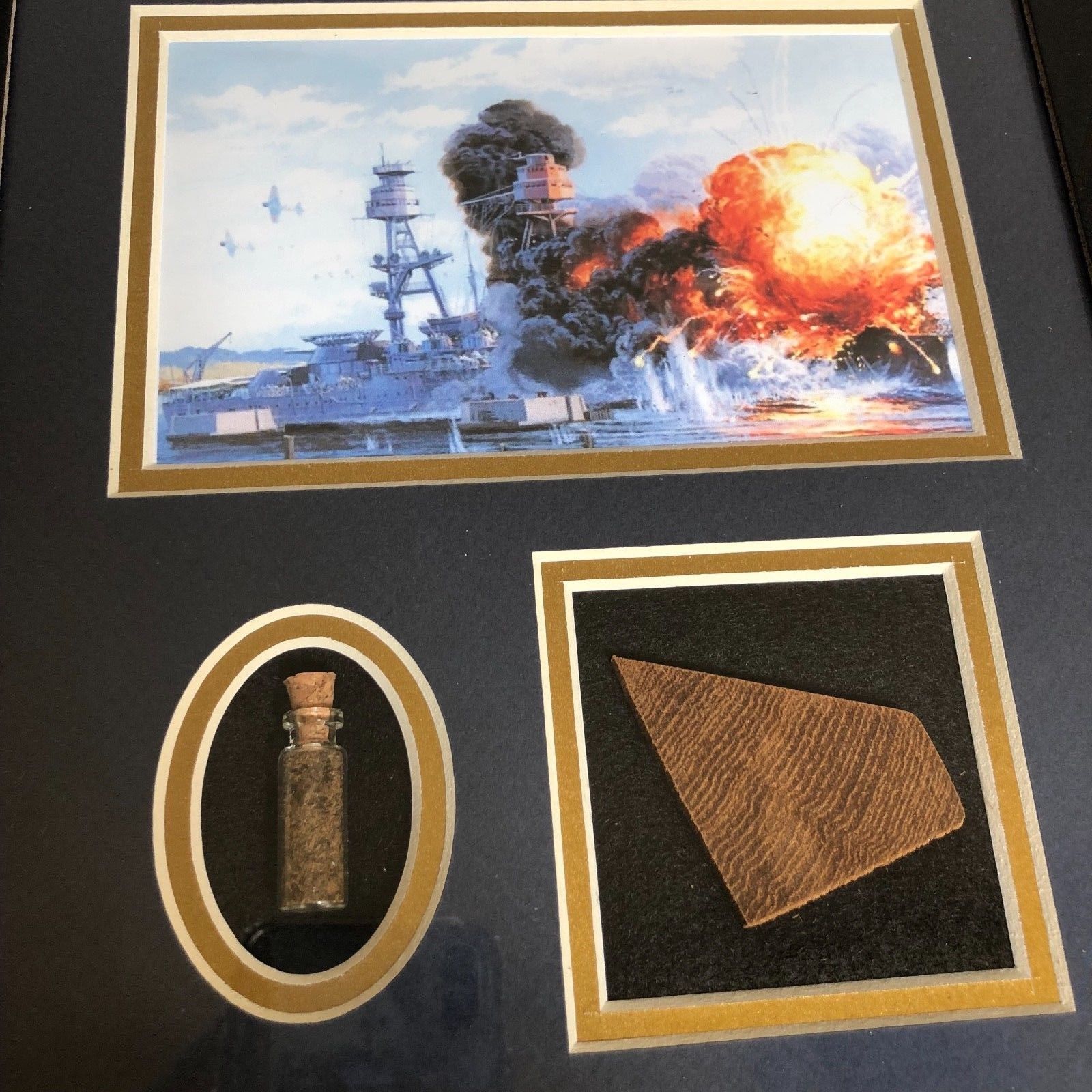 USS ARIZONA * Authentic DECK WOOD Artifact * PEARL HARBOR December 7, 1941 * COA