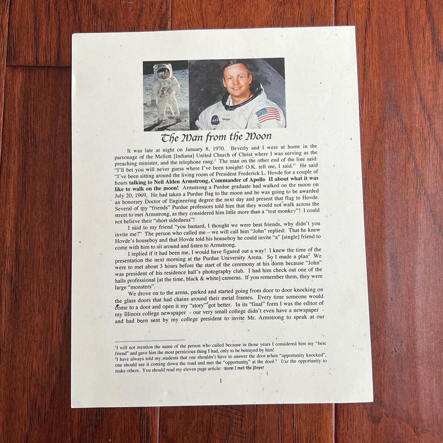 NEIL ARMSTRONG * Beckett BAS Slab * Signed "One Small Step" Autograph Photo