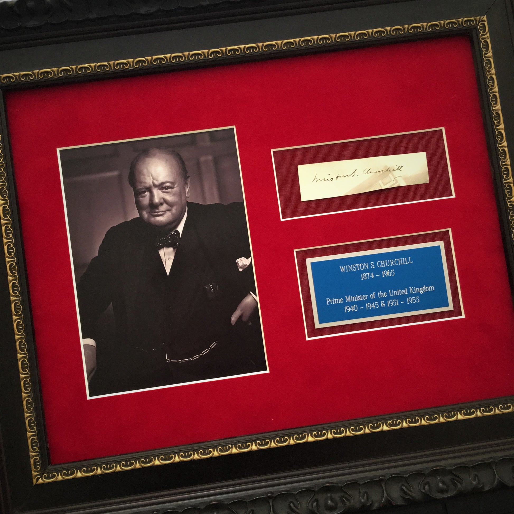 WINSTON S CHURCHILL * rare Authentic AUTOGRAPH Hand Signed * Prime Minister UK