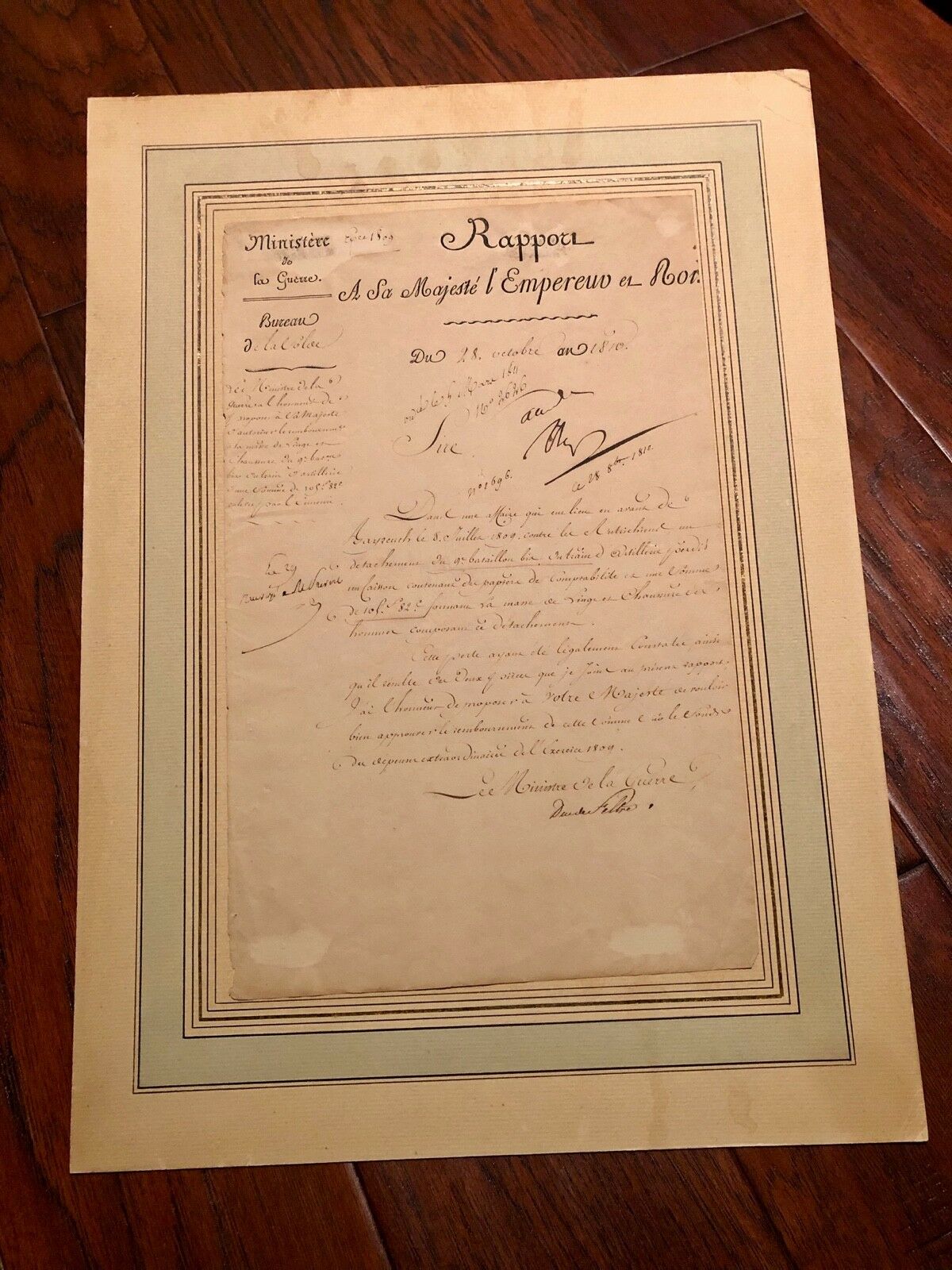 NAPOLEON BONAPARTE * PSA/DNA * AUTOGRAPH War Manuscript SIGNED * Emperor France